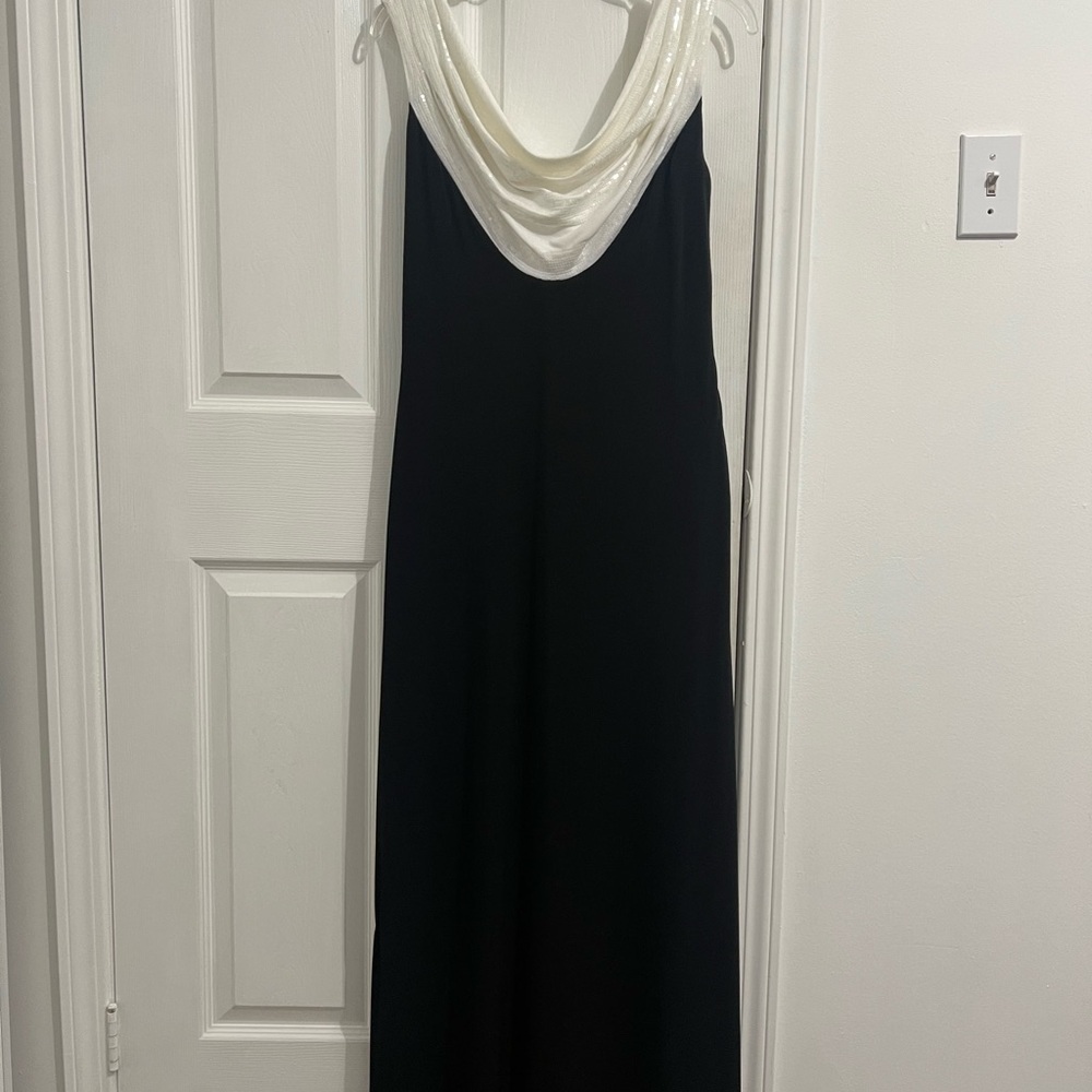 Elegant Black and White Women's Dress